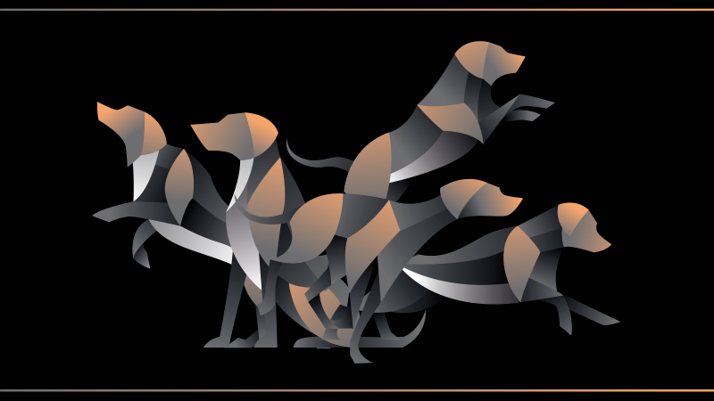 Aflombra vinílica animales patrón labradores - TenVinilo