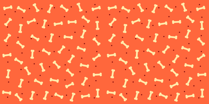 Aflombra vinílica animales huesos perros - TenVinilo