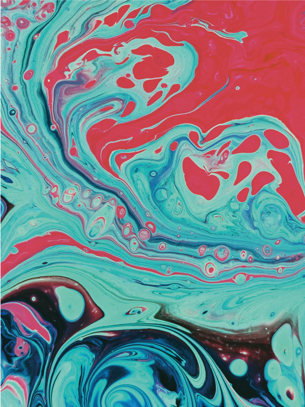 Alfombras vinílicas modernas Ondas de colores de arte moderno - TenVinilo