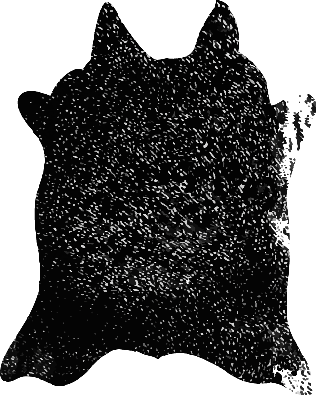 Alfombra vinílica animal print vaca negra - TenVinilo