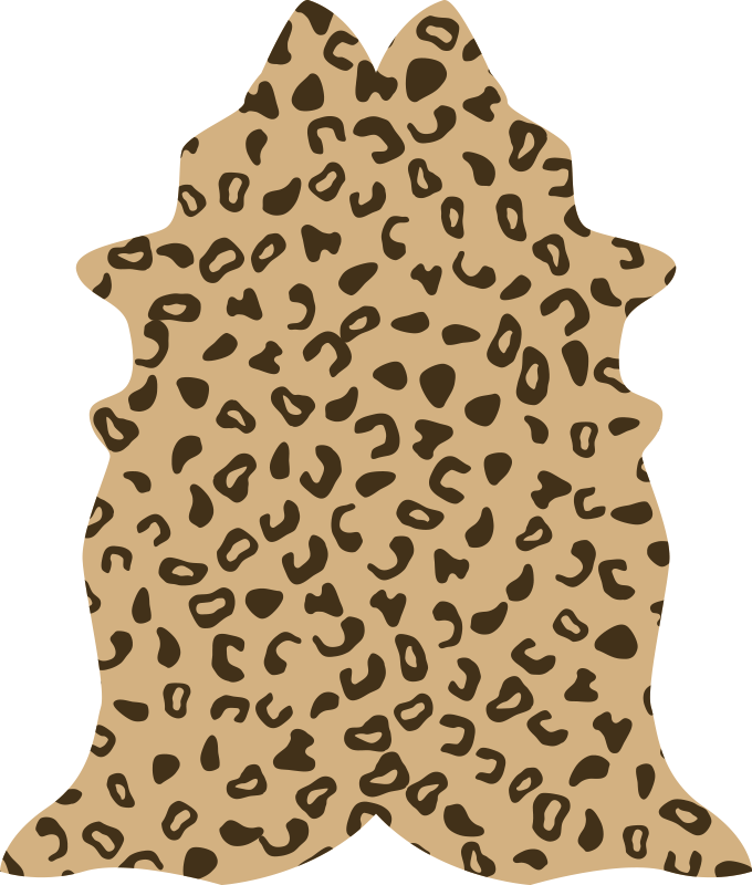 Alfombra vinílica animal print patrón de forma de leopardo - TenVinilo