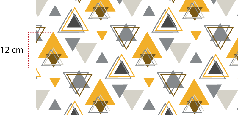 Alfombra vinílica salón motivo triangular nórdico - TenVinilo