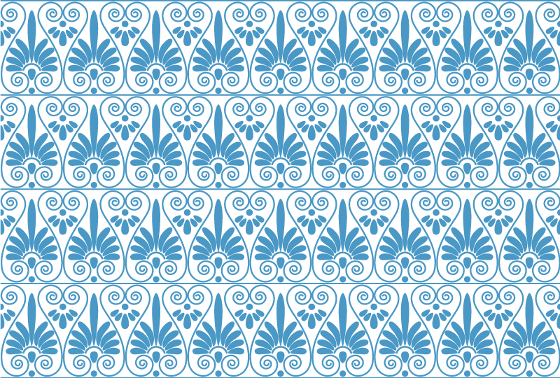 Alfombras vinílica azulejos azules griegos - TenVinilo