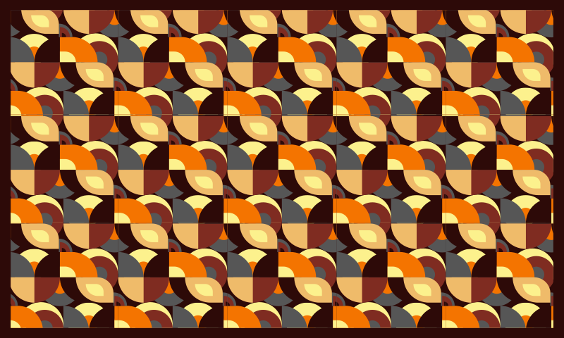 Alfombra vinílica salón formas curvas coloridas - TenVinilo