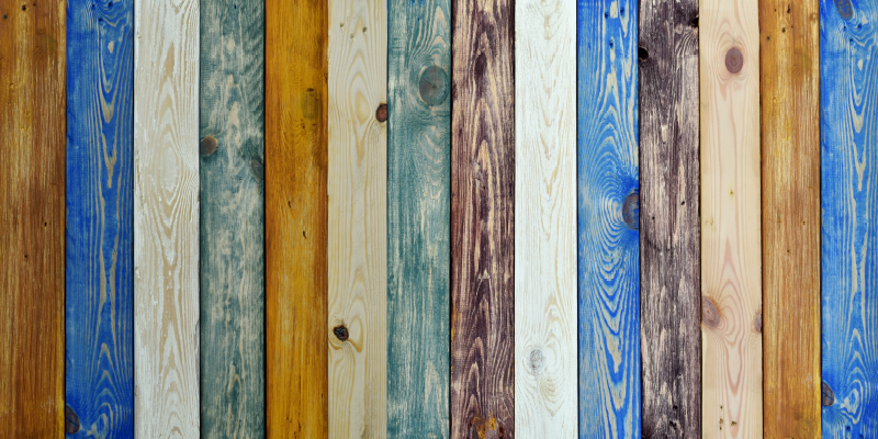 Alfombra vinílica imitación madera tablones de colores - TenVinilo