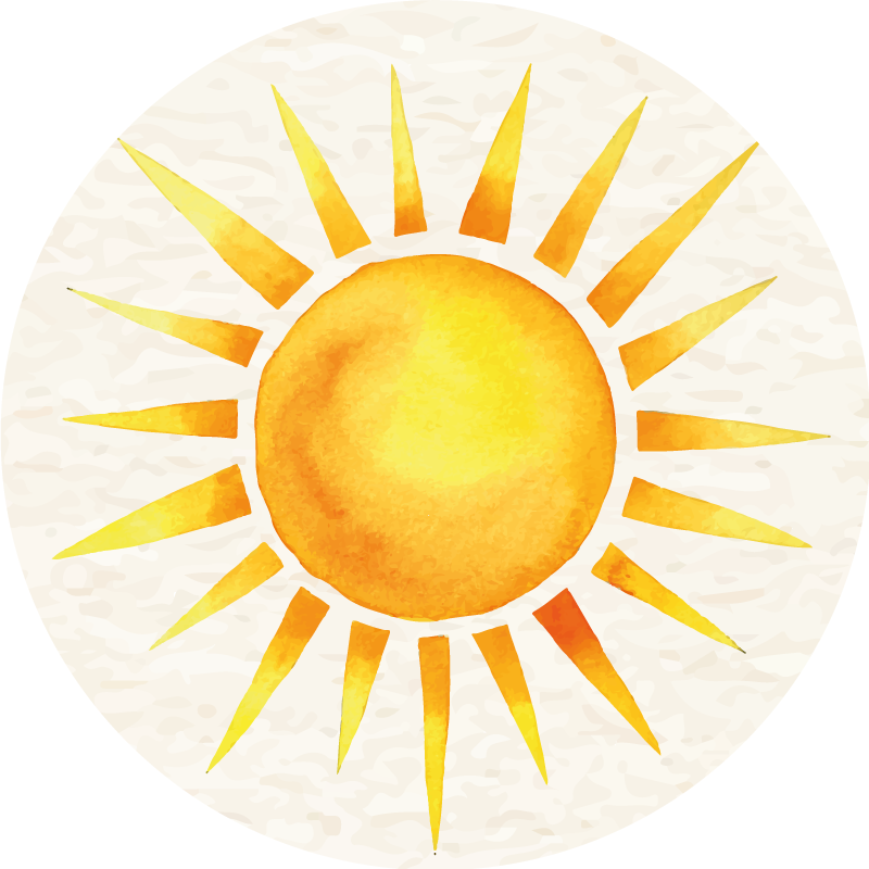 Alfombra vinílica nórdica Cocina nórdica sol caliente - TenVinilo