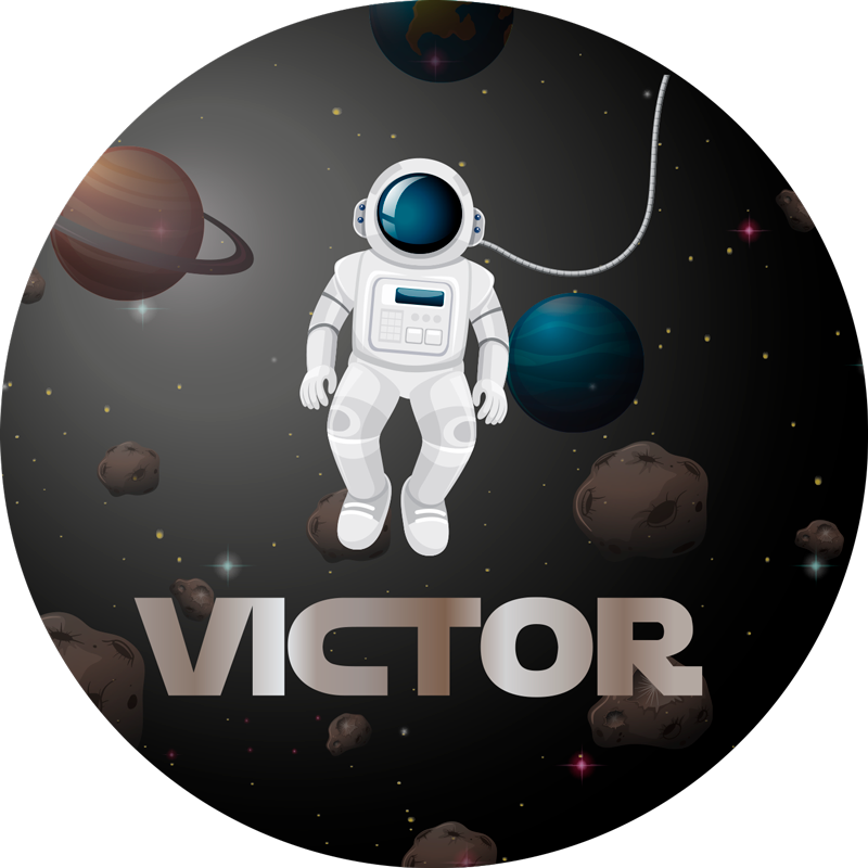 Alfombra vinílica infantil astronauta del universo - TenVinilo