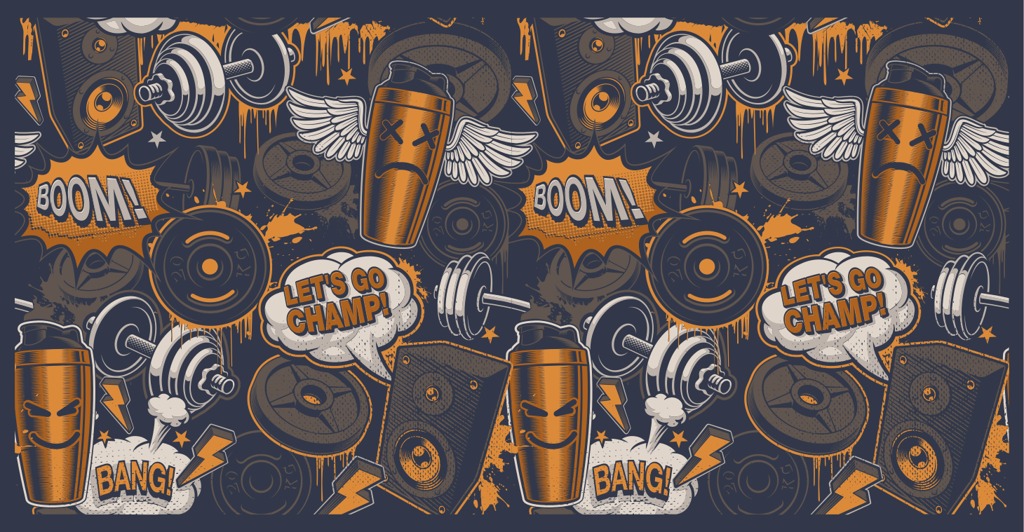 Alfombra vinílica dormitorio Estilos de graffiti cómico - TenVinilo