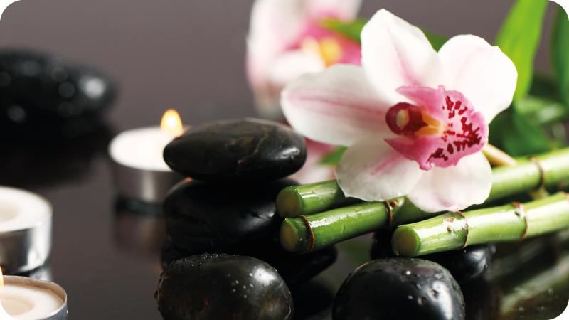 Alfombra vinílica naturaleza serenidad de orquídea - TenVinilo