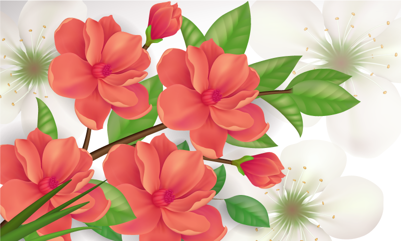 Alfombra vinílica flores arreglo de flores coloridas - TenVinilo