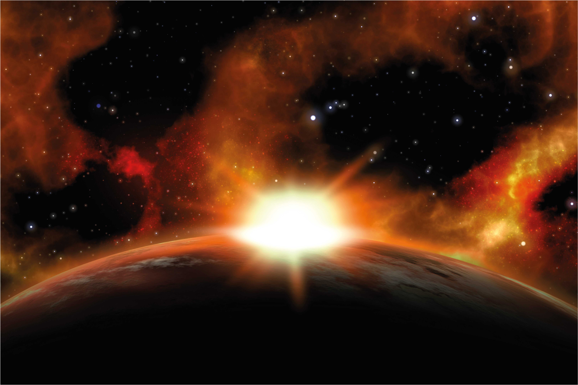 Alfombra vinílica salón Sol brillante en la tierra - TenVinilo