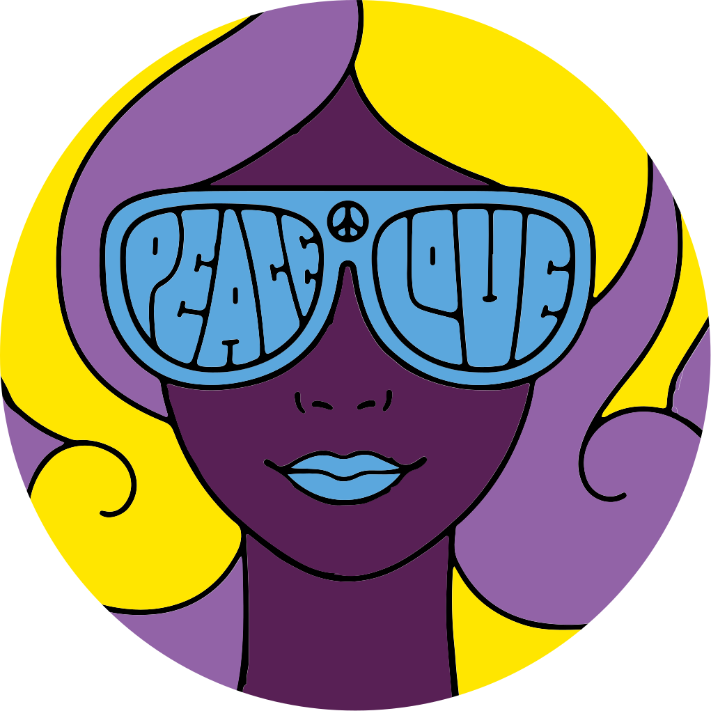 Alfombra vinílica juvenil icono de paz y amor - TenVinilo