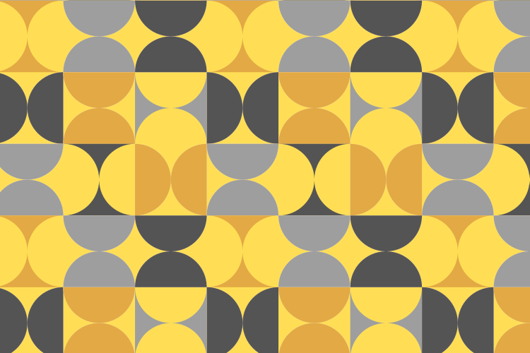 Alfombra vinílica geométrica juego de patrones circulares - TenVinilo