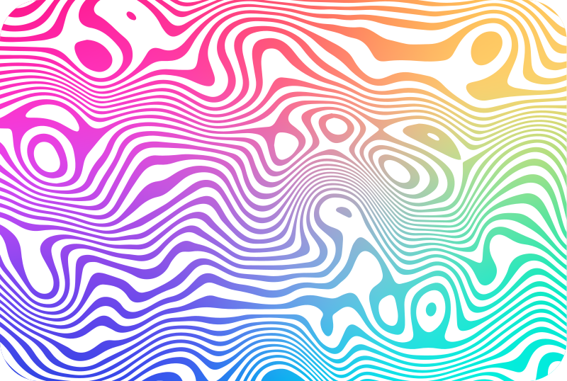 Alfombra vinílica dormitorio Patrón de líneas curvas de colores m - TenVinilo