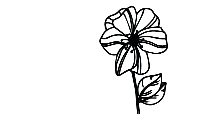 Alfombra vinílica flores elegante diseño en blanco y negro - TenVinilo