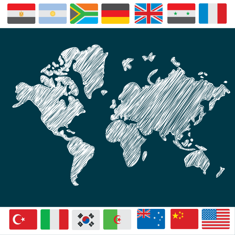 Alfombra vinílica mapamundi arte del mapa global - TenVinilo