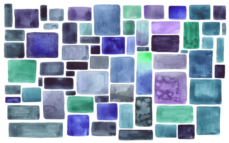 Alfombra vinílica imitación tonos azules bloque - TenVinilo