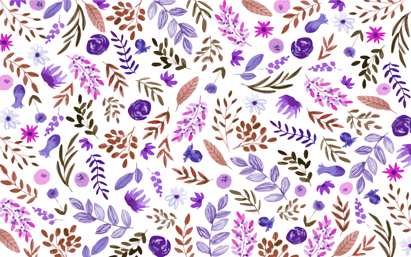 Alfombra vinílica flores Pétalos de acuarela púrpura - TenVinilo