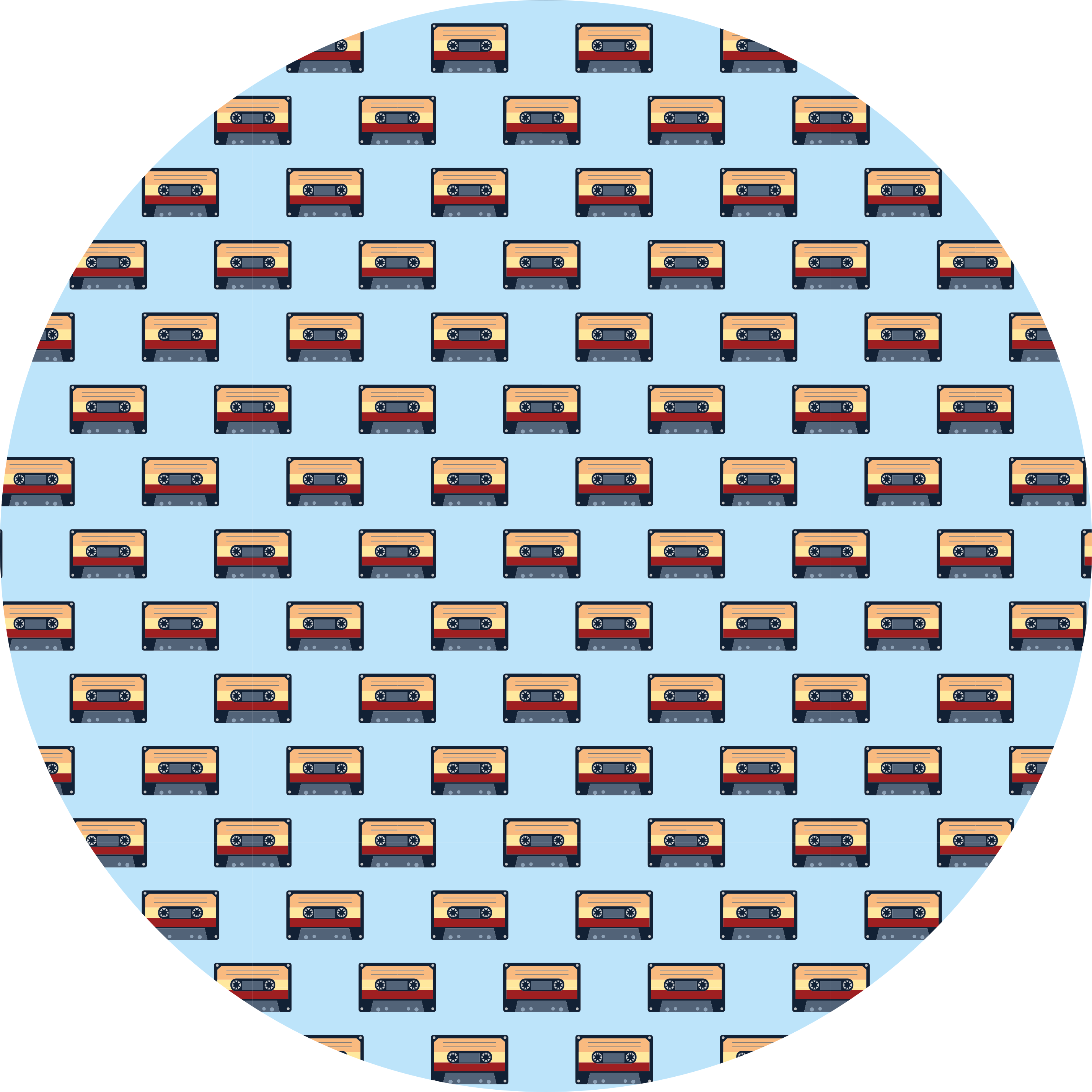 Alfombra vinílica vintage concepto cassette retro - TenVinilo