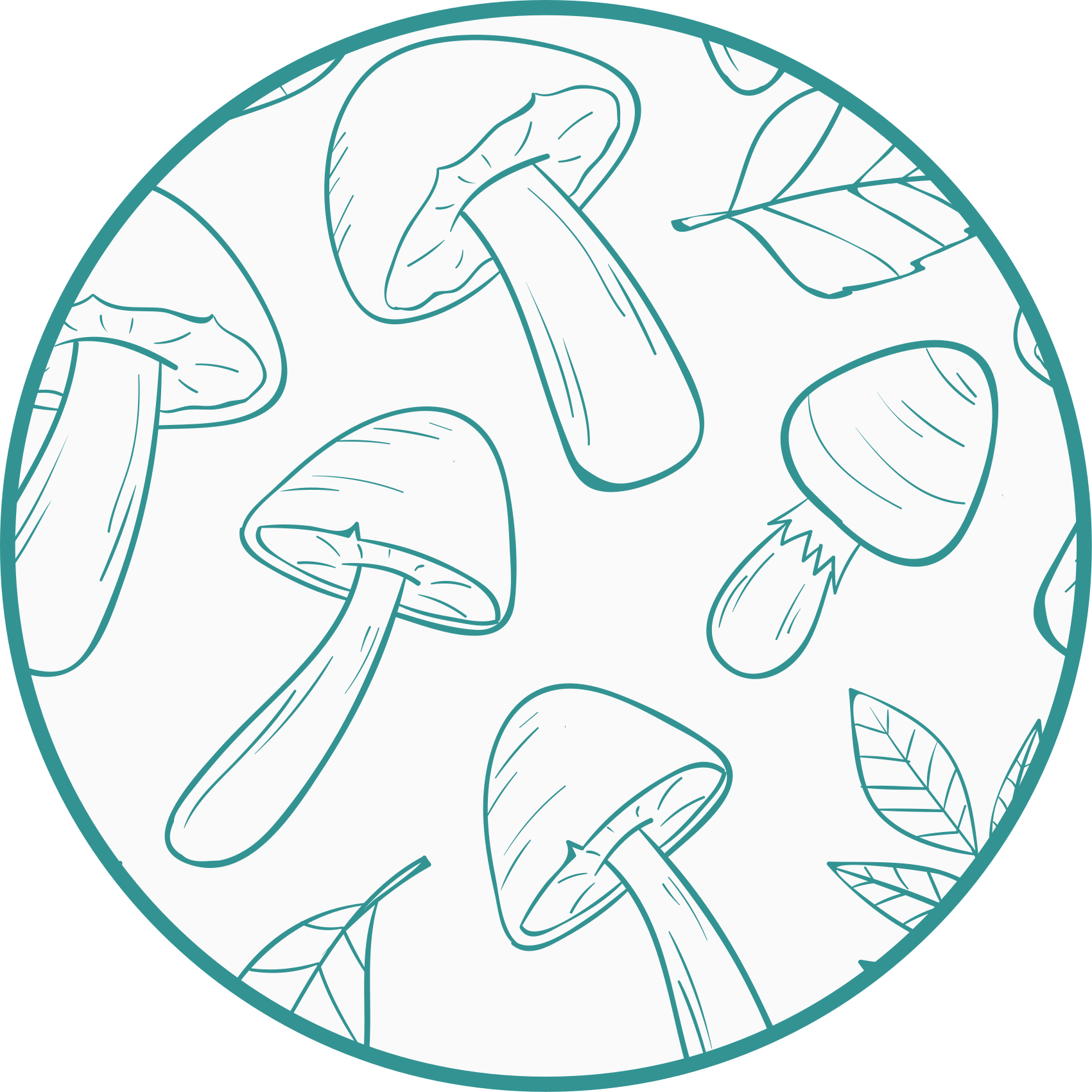 Alfombra vinílica naturaleza motivo de hoja de hongo - TenVinilo