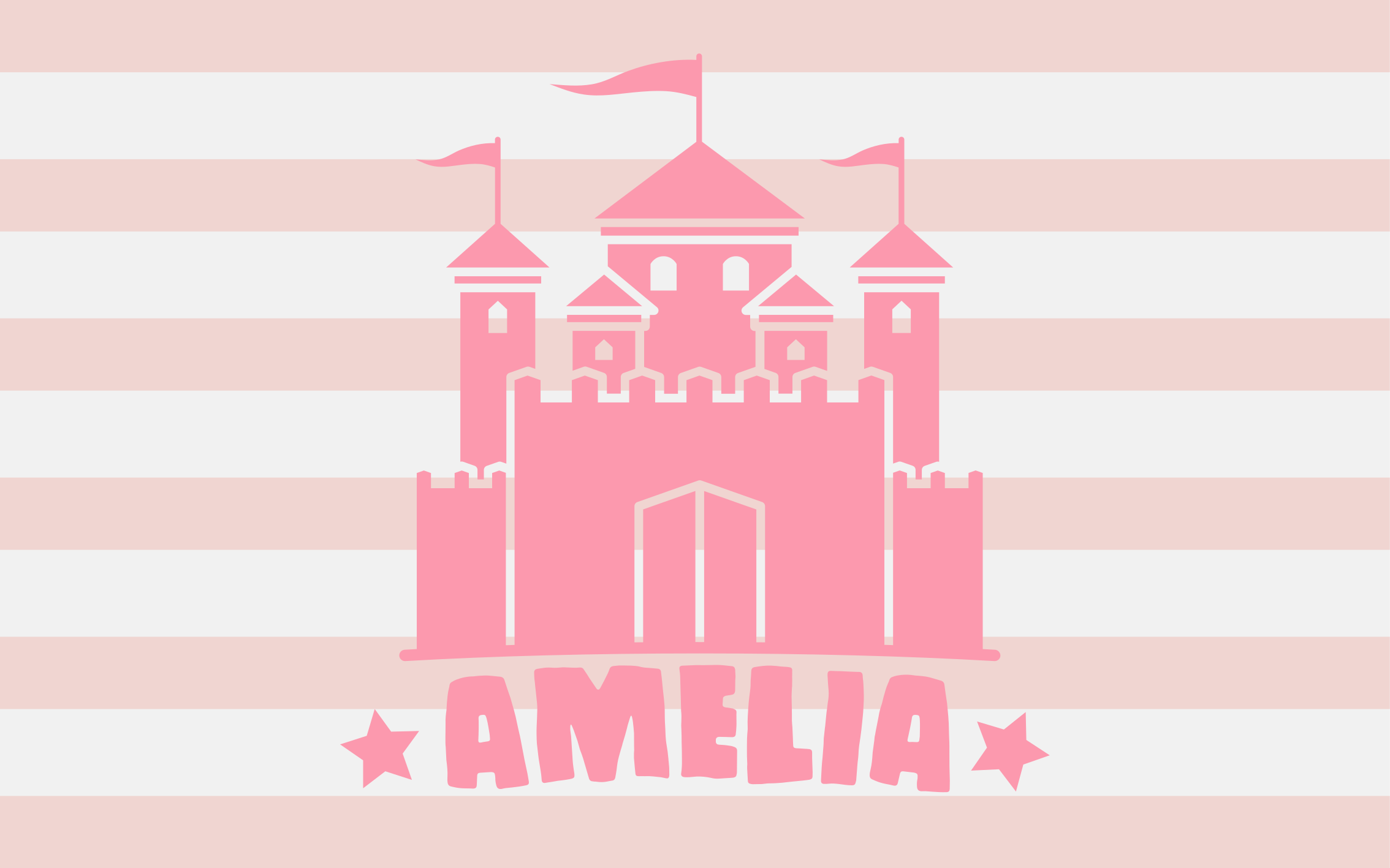 Alfombra vinílica infantil personalizada temática castillo - TenVinilo