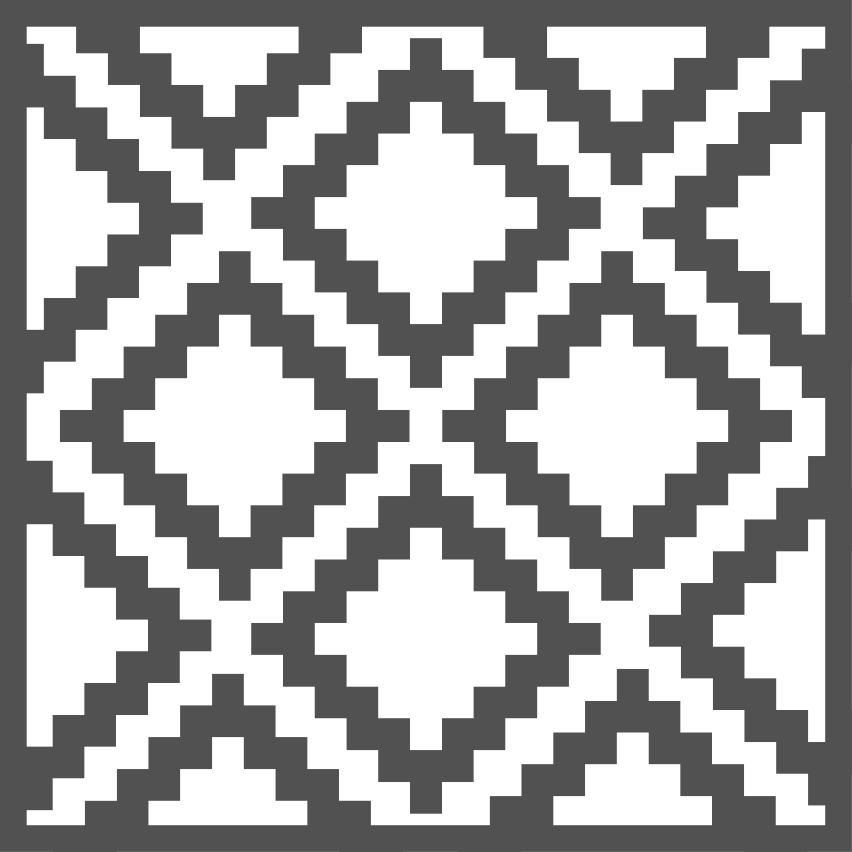 Alfombra vinílica geométrica patrón diamante negro - TenVinilo