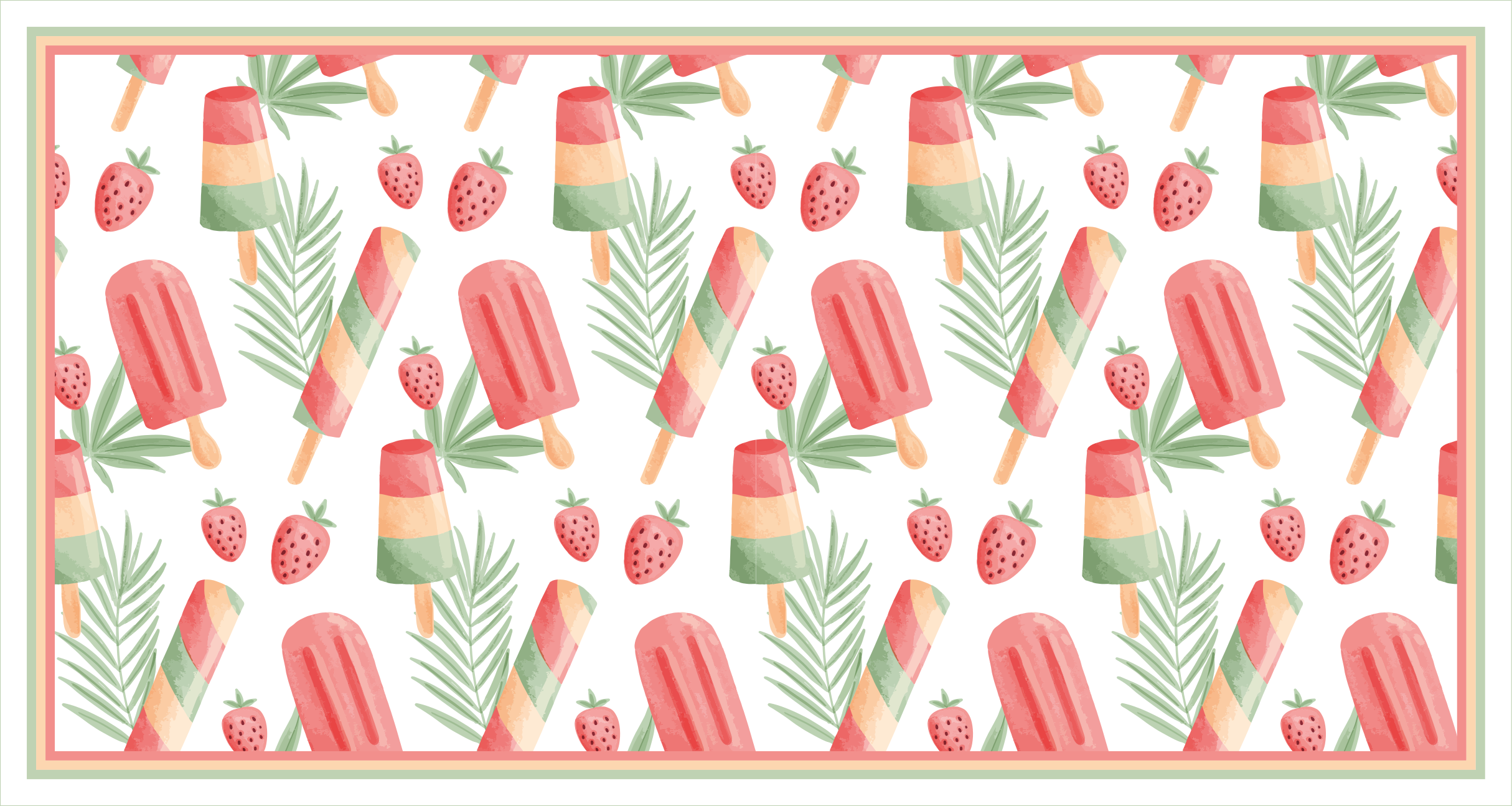 Alfombra vinílica infantil delicias heladas de colores - TenVinilo