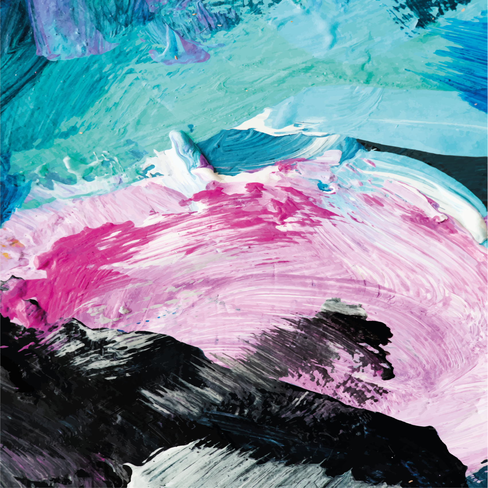 Alfombra vinílica imitación explosión de color abstracta - TenVinilo