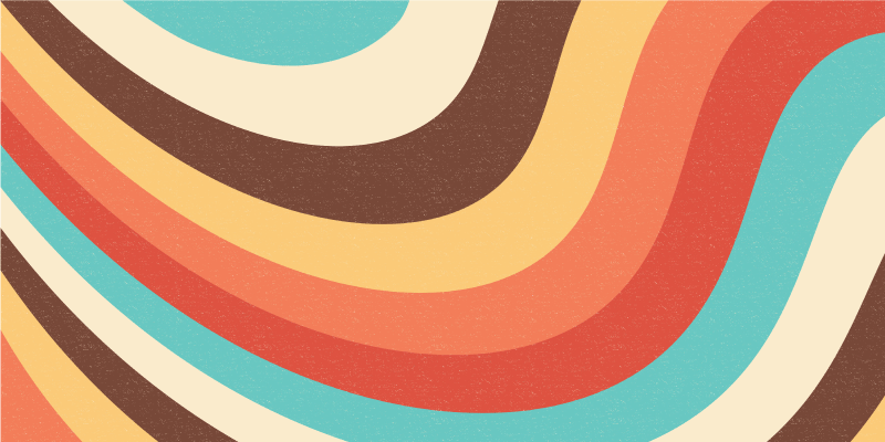 Alfombra vinílica moderna patrón de onda retro - TenVinilo