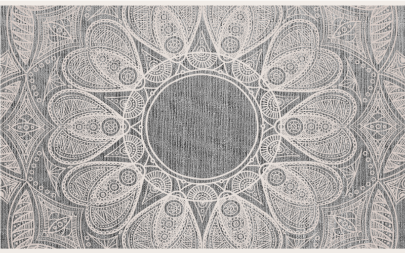 Alfombra vinílica textura Diseño artesanal étnico gris - TenVinilo