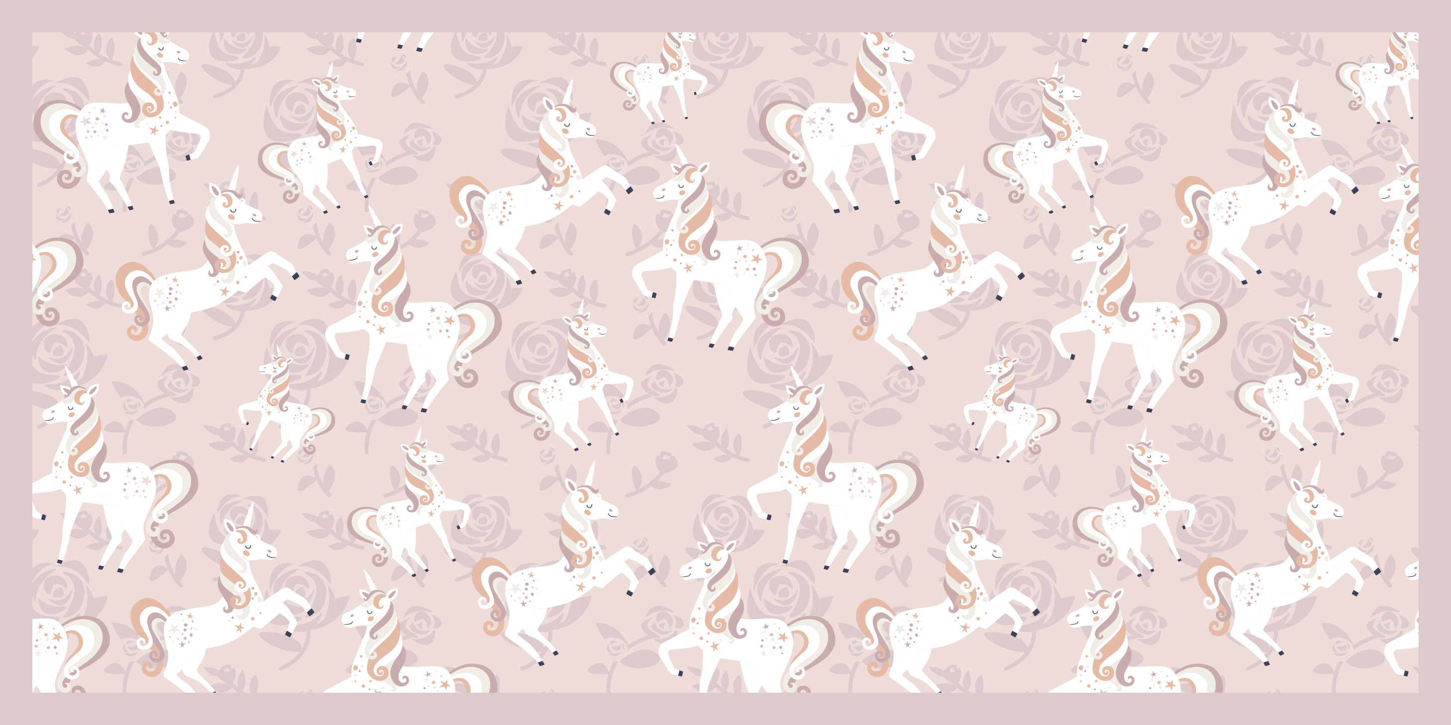 Alfombra vinílica infantil paisaje onírico de unicornio - TenVinilo