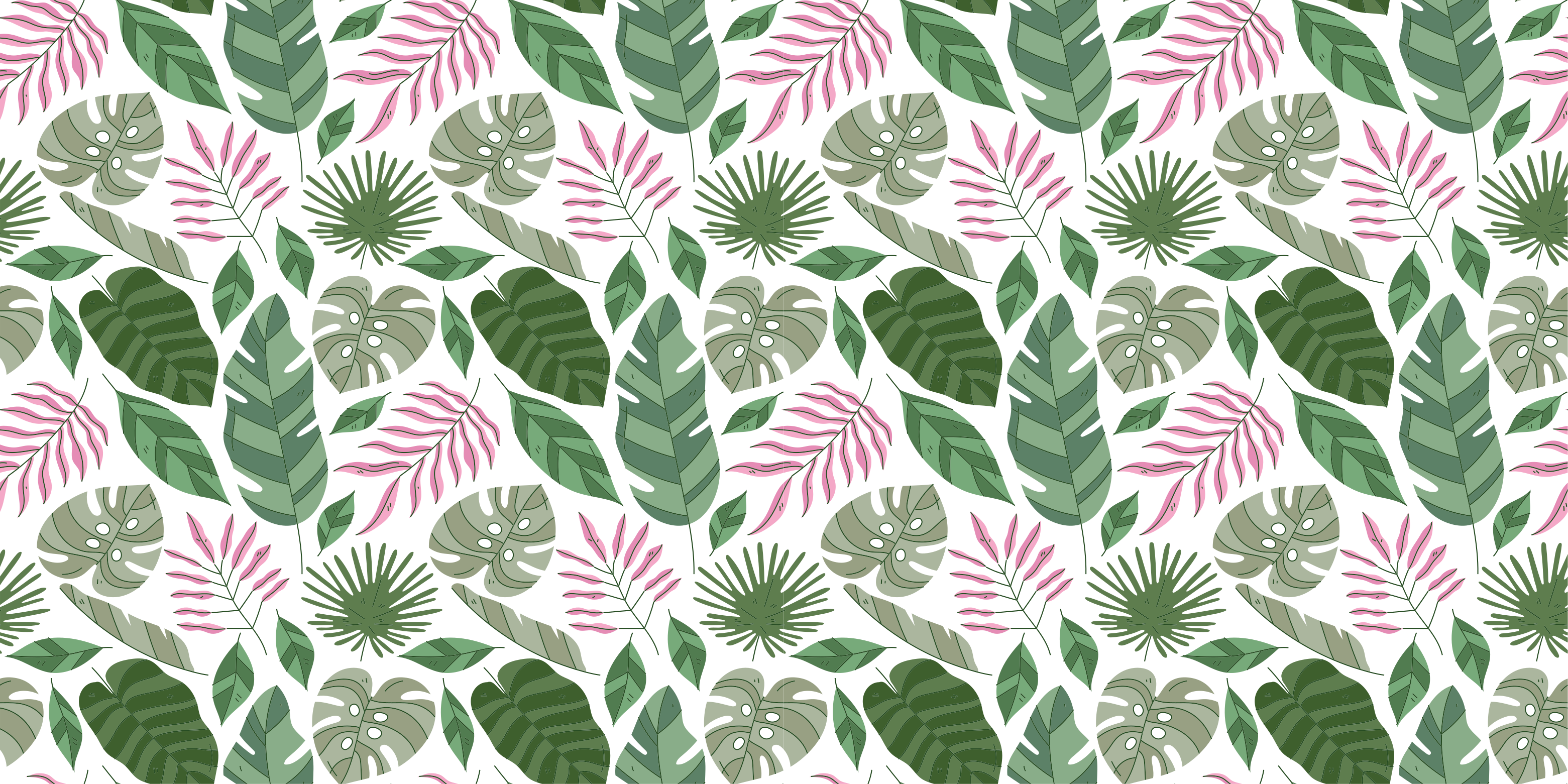Alfombra vinílica naturaleza motivos de follaje tropical - TenVinilo