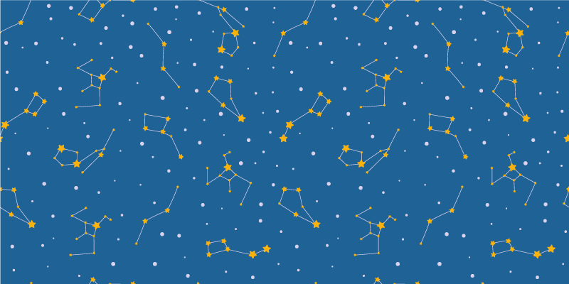 Alfombra vinílica de estrellas Constelaciones en el gráfico del c - TenVinilo