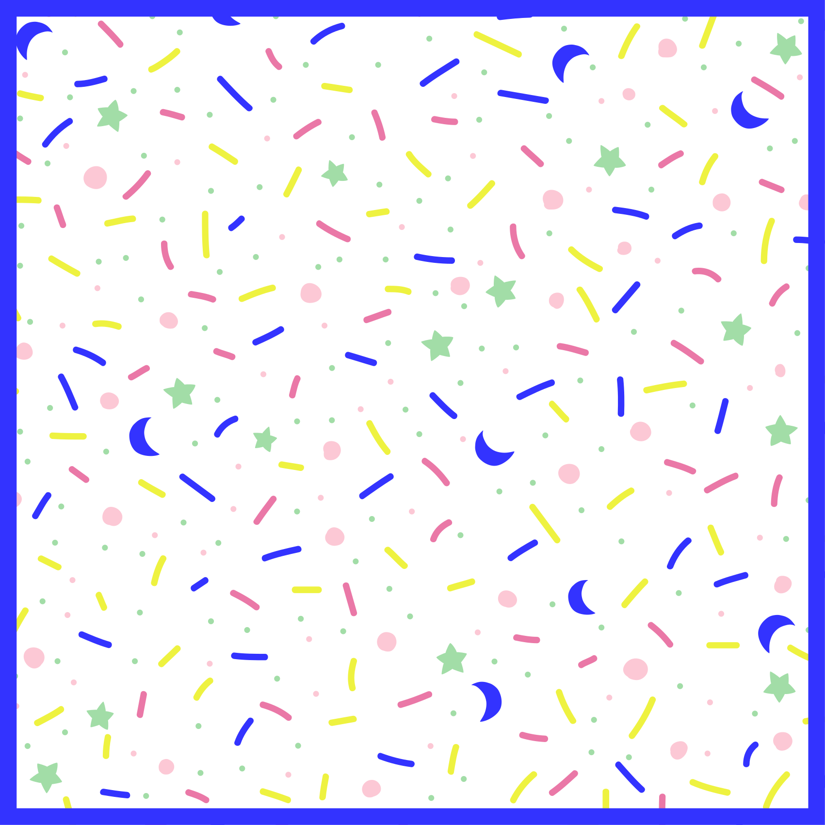 Alfombra vinílica nórdica Patrón de chispas de colores - TenVinilo