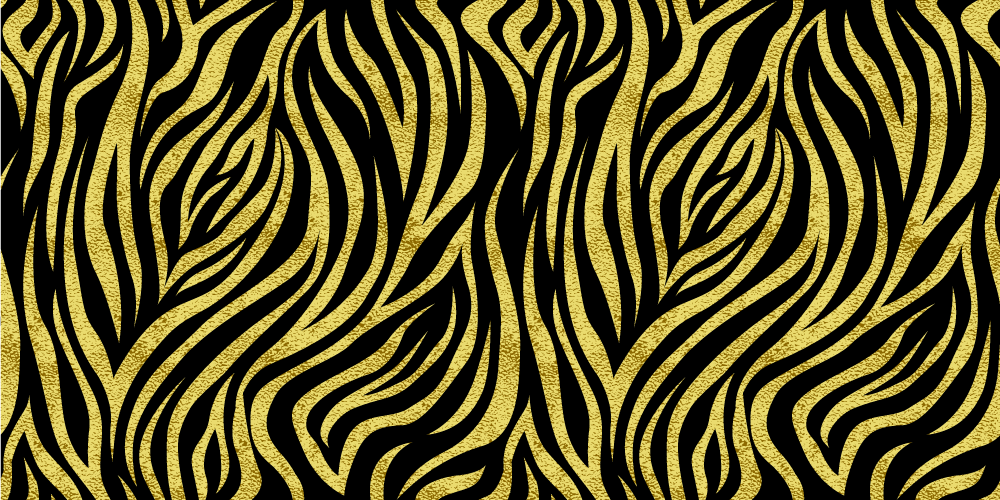Alfombra vinílica animal print patrón de cebra dorada - TenVinilo