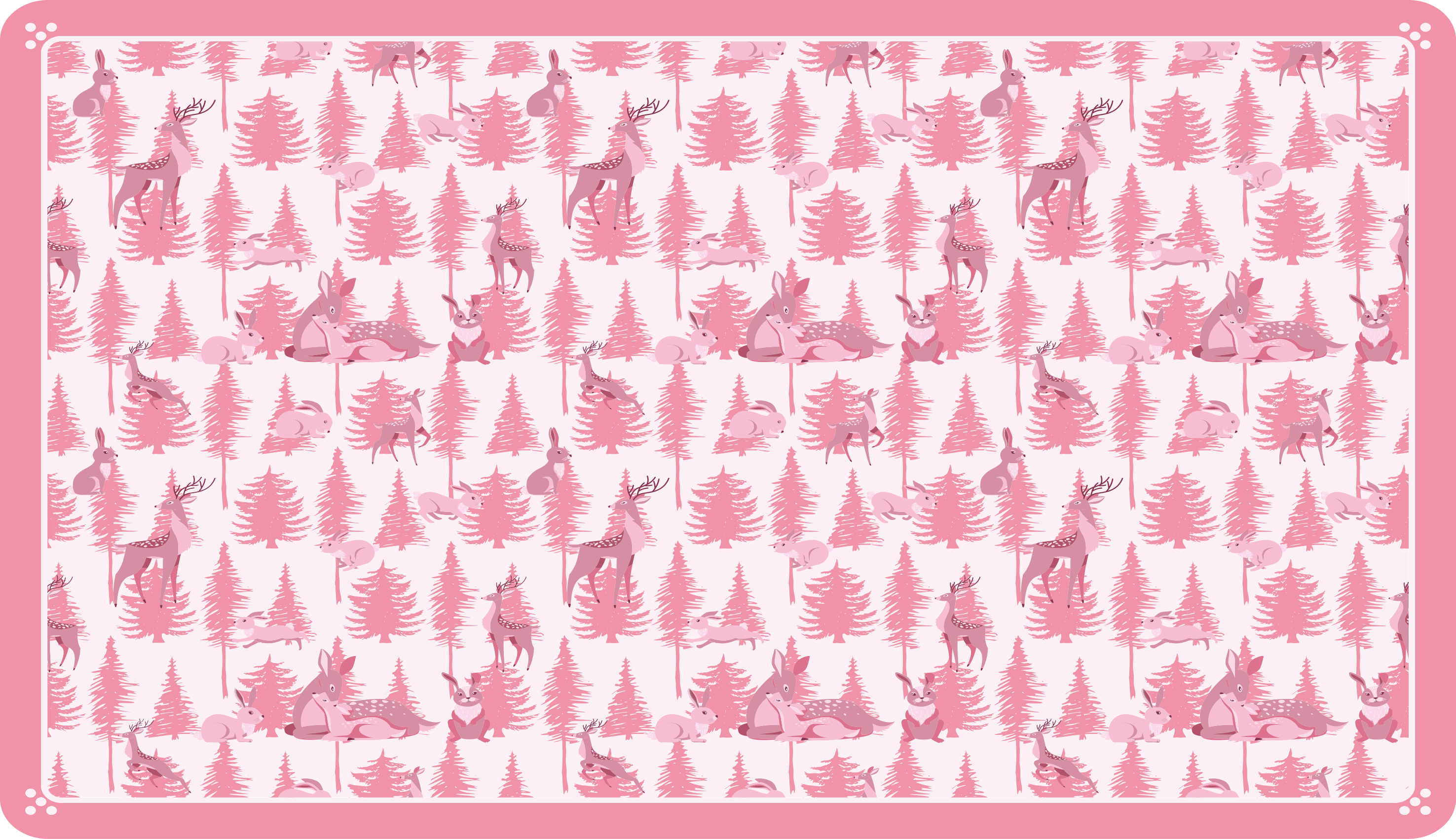 Alfombra vinílica bebé escena lúdica del bosque - TenVinilo