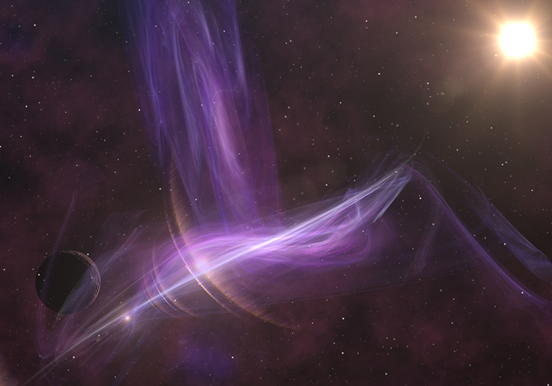 Alfombra vinílica infantil paisaje onírico galáctico - TenVinilo