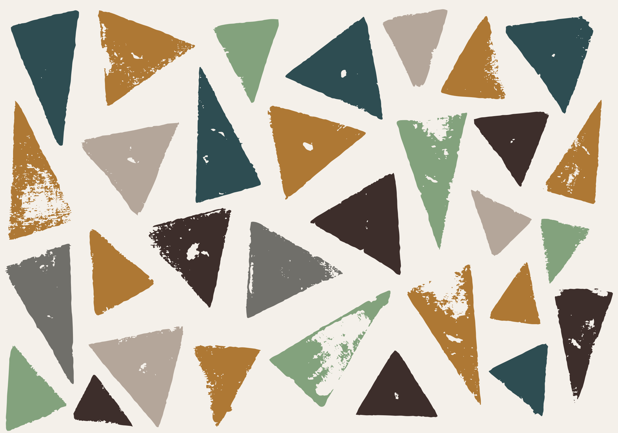 Alfombra vinílica minimalista motivo triangular vibrante - TenVinilo