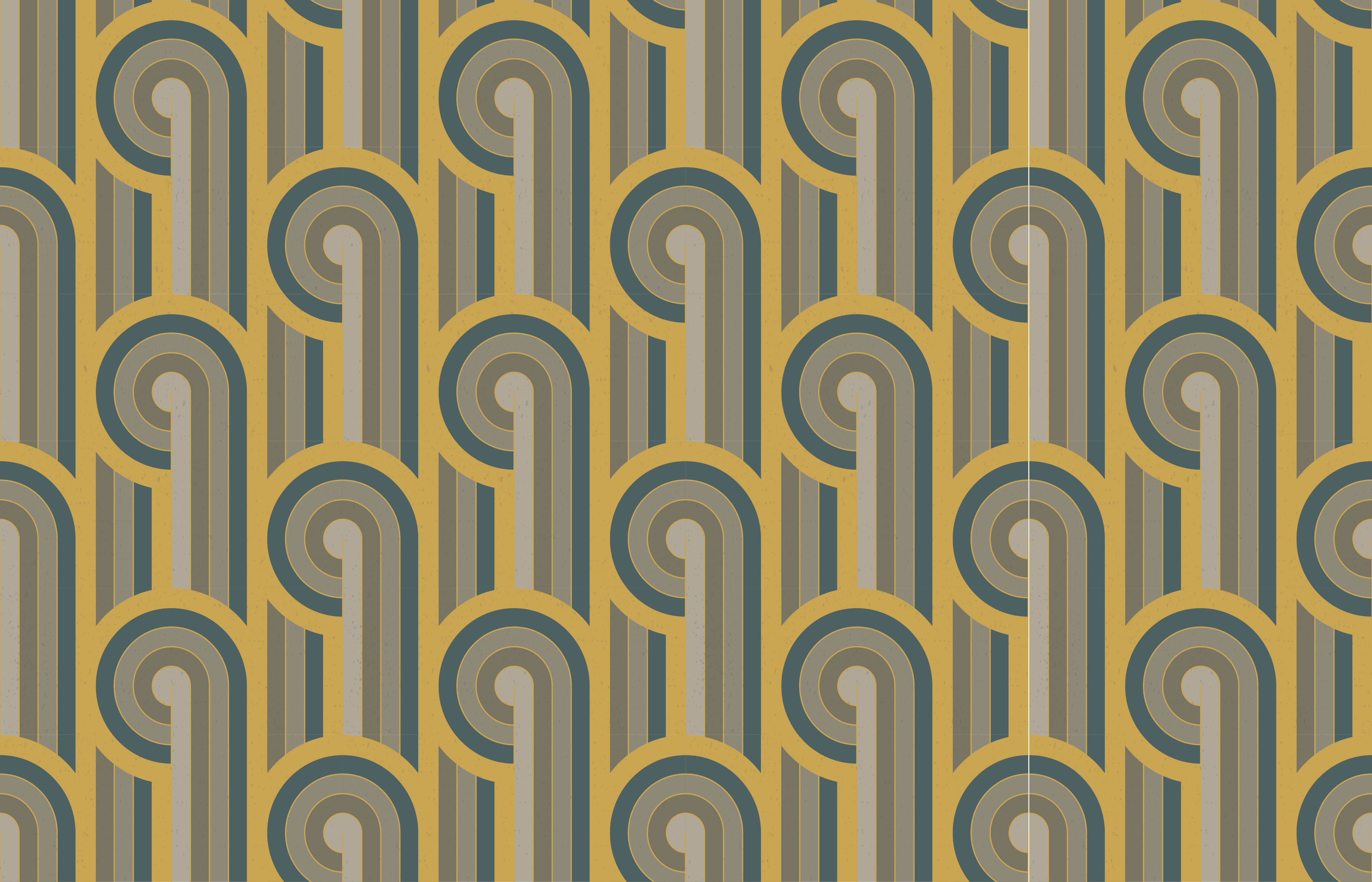 Alfombra vinílica vintage elegancia de patrones geométricos - TenVinilo