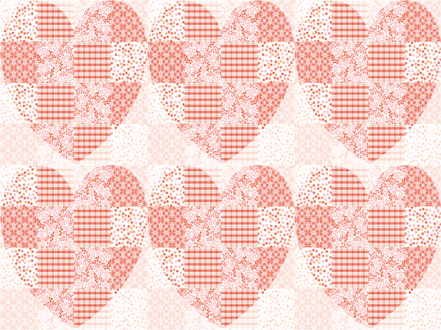 Alfombra vinílica recibidor con diseño de corazones - TenVinilo