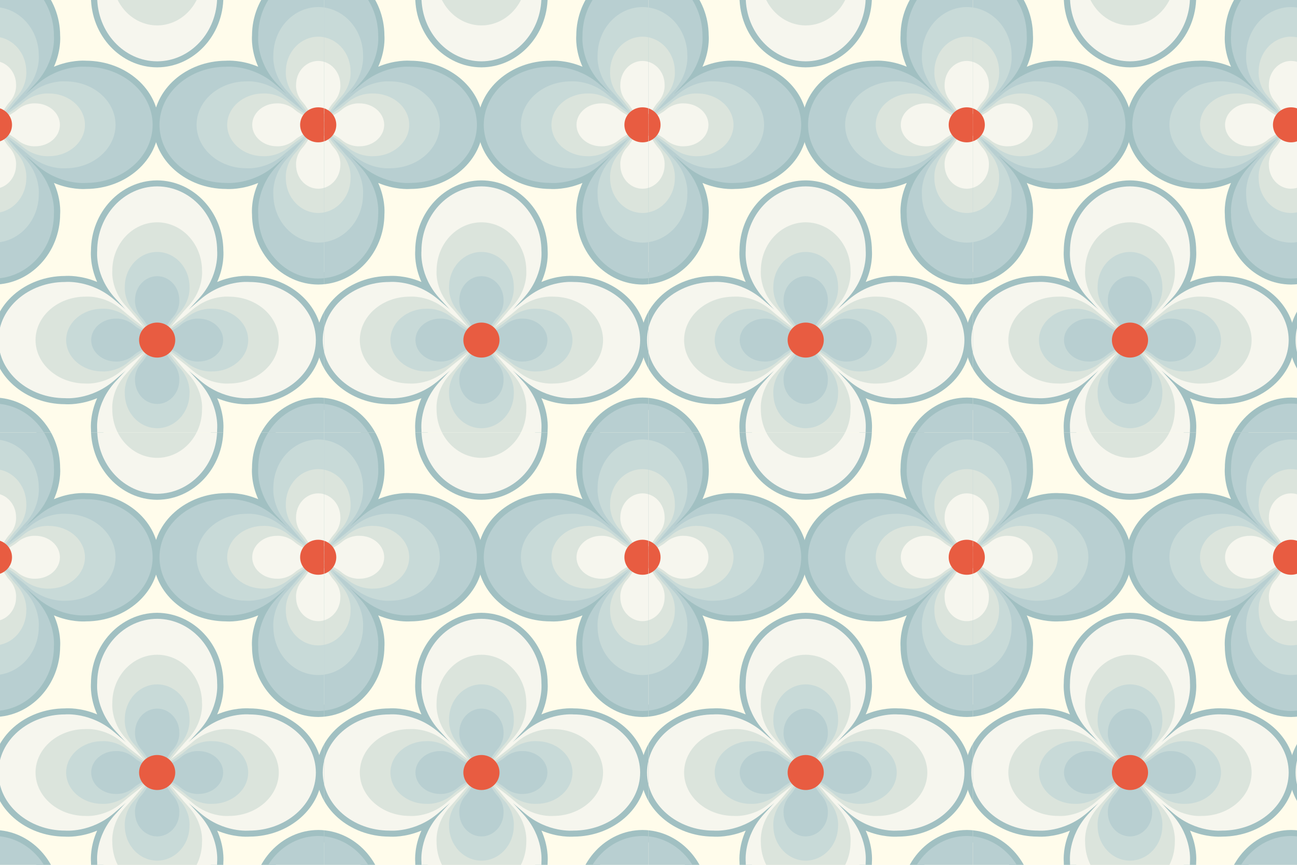 Alfombra vinílica azulejos patrón de flor geométrica - TenVinilo