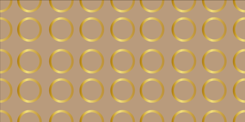 Alfombra de vinilo geométrica Patrón geométrico círculos dorados - TenVinilo