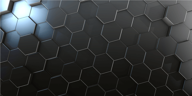 Alfombra vinílica geométrica gradiente hexagonal - TenVinilo