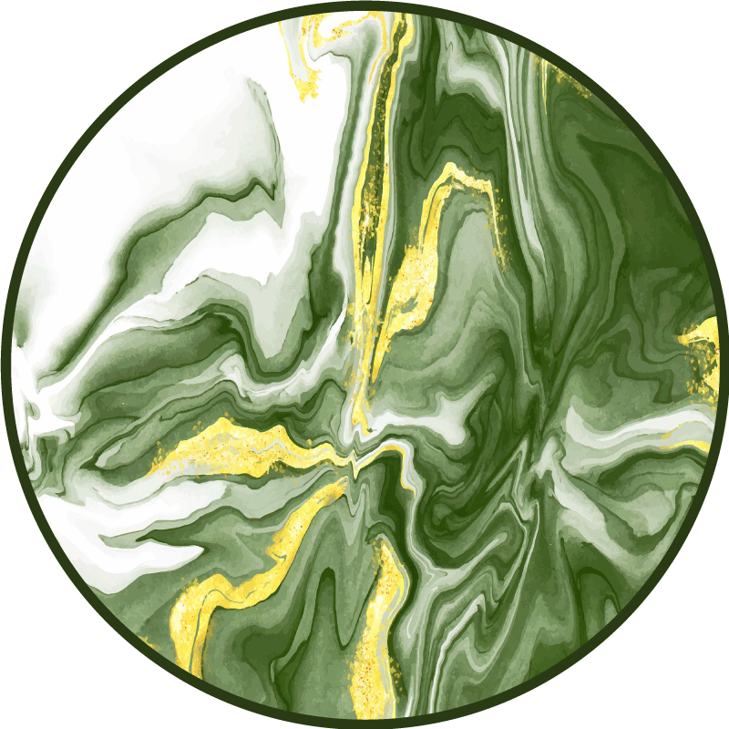 Alfombras vinílicas modernas Diseño de arte verde abstracto - TenVinilo