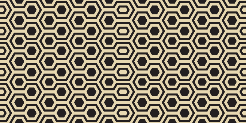 Alfombra de vinilo geométrica patrón geométrico hexagonal - TenVinilo