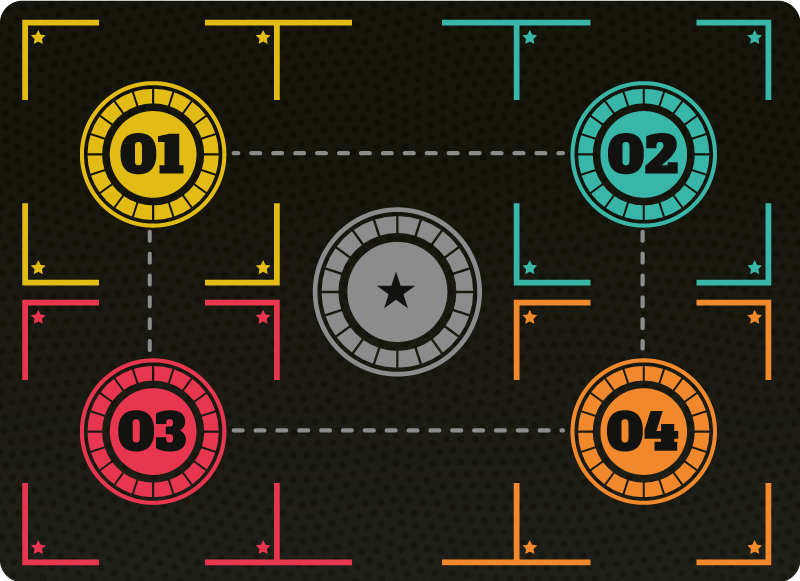 Alfombra vinilo rectangular entrenamiento de baloncesto - TenVinilo