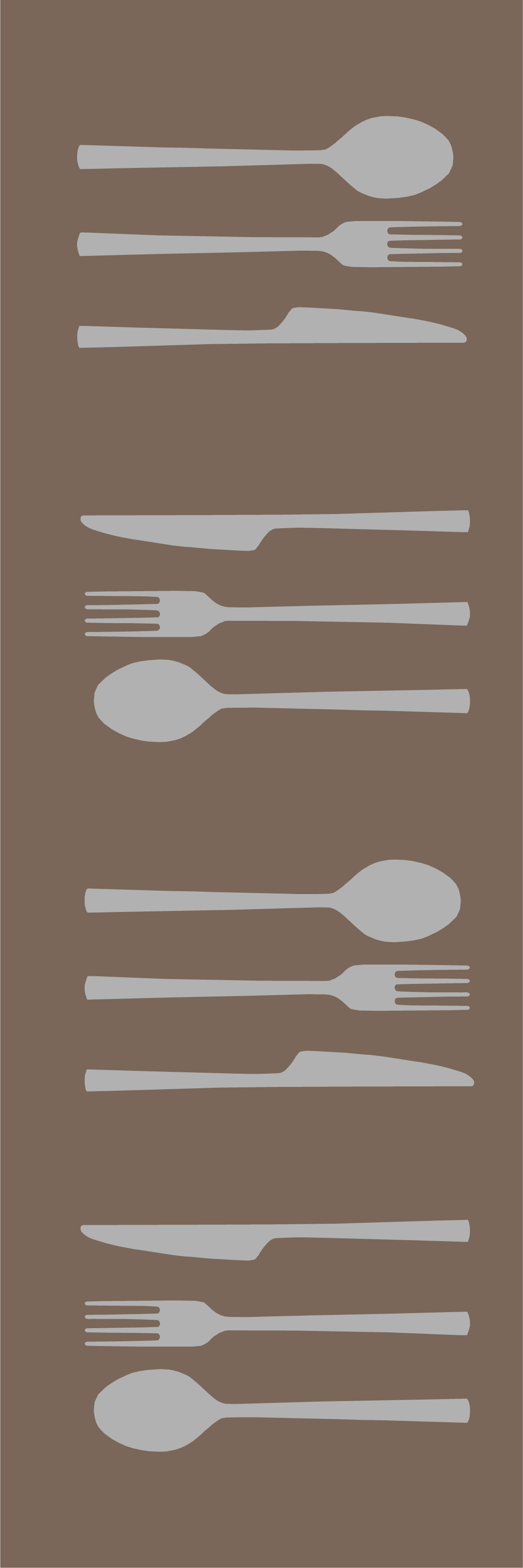 Alfombra de vinilo cocina tenedor cuchillo y cuchara - TenVinilo