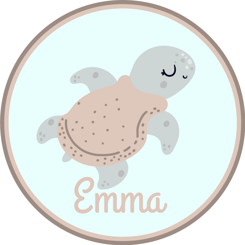 Alfombra vinílica personalizable tortuga personalizable - TenVinilo