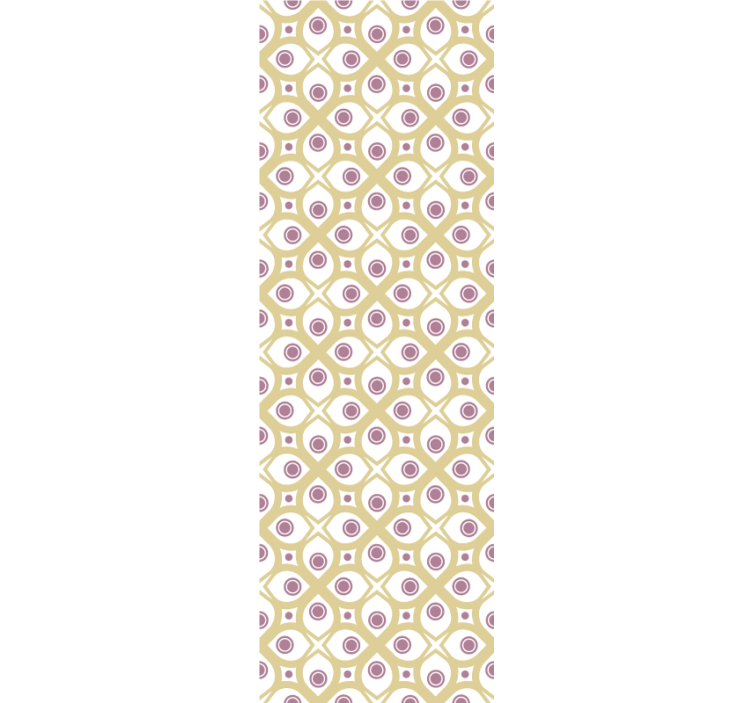 Papel tapiz geométrico patrón de ojos retro - TenVinilo