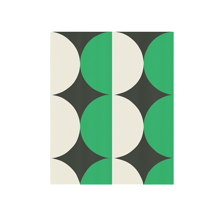 Papel tapiz vintage armonía esmeralda de los años 70 - TenVinilo